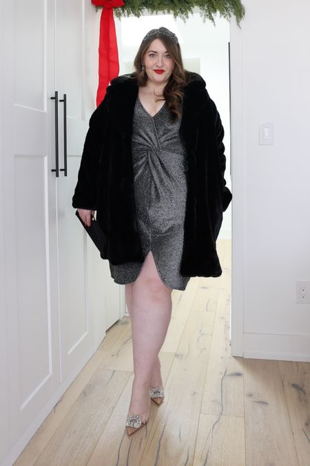 Plus size holiday dress and faux fur coat look 

#LTKcurves #LTKHoliday #LTKSeasonal