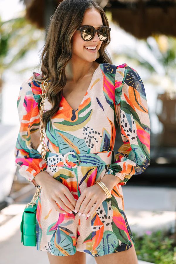 Got What You Need Multi-Colored Tropical Romper | The Mint Julep Boutique