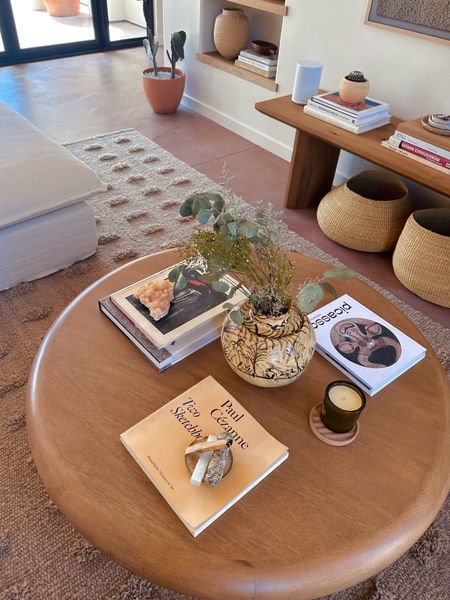 Coffee table styling - art books - ceramics - neutral living room design 

#LTKunder100 #LTKstyletip #LTKhome