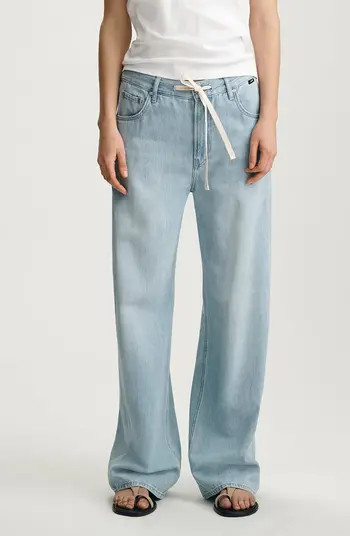 Nella Wide Leg Drawstring Jeans | Nordstrom