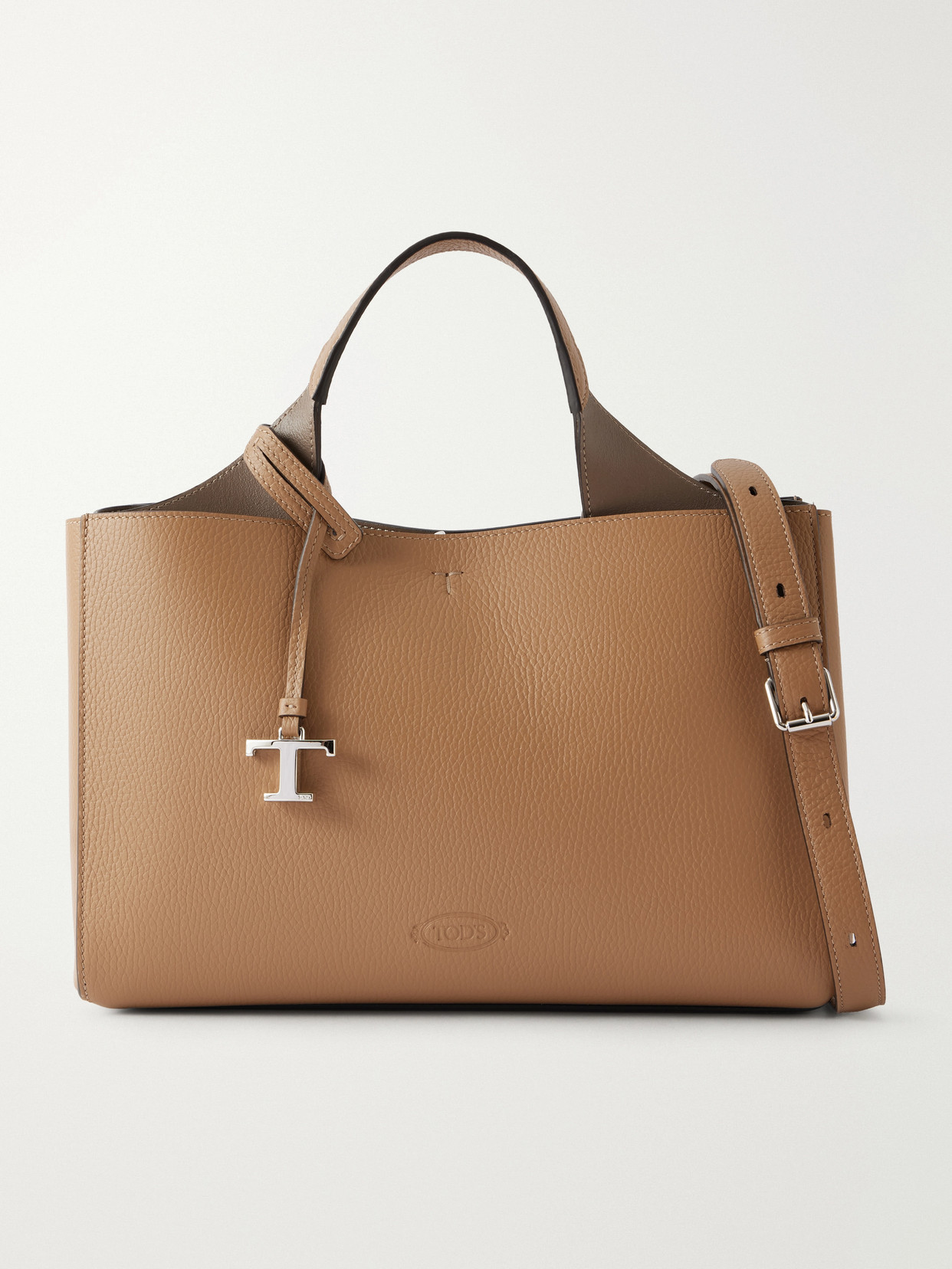 Tod's - Mini Textured-leather Tote - Brown | NET-A-PORTER (US)