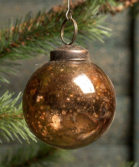 2'' Bronze Glass Ball Ornament - Set of Six | Zulily
