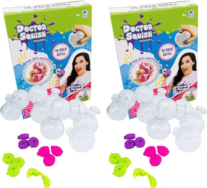 Doctor Squish Squishy Maker Refill Pack | DIY Squishy Making Kit with 10 TPR Balloons and 10 Reus... | Amazon (US)