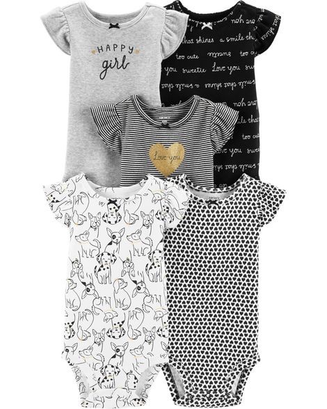 5-Pack Flutter-Sleeve Bodysuits | Carter's
