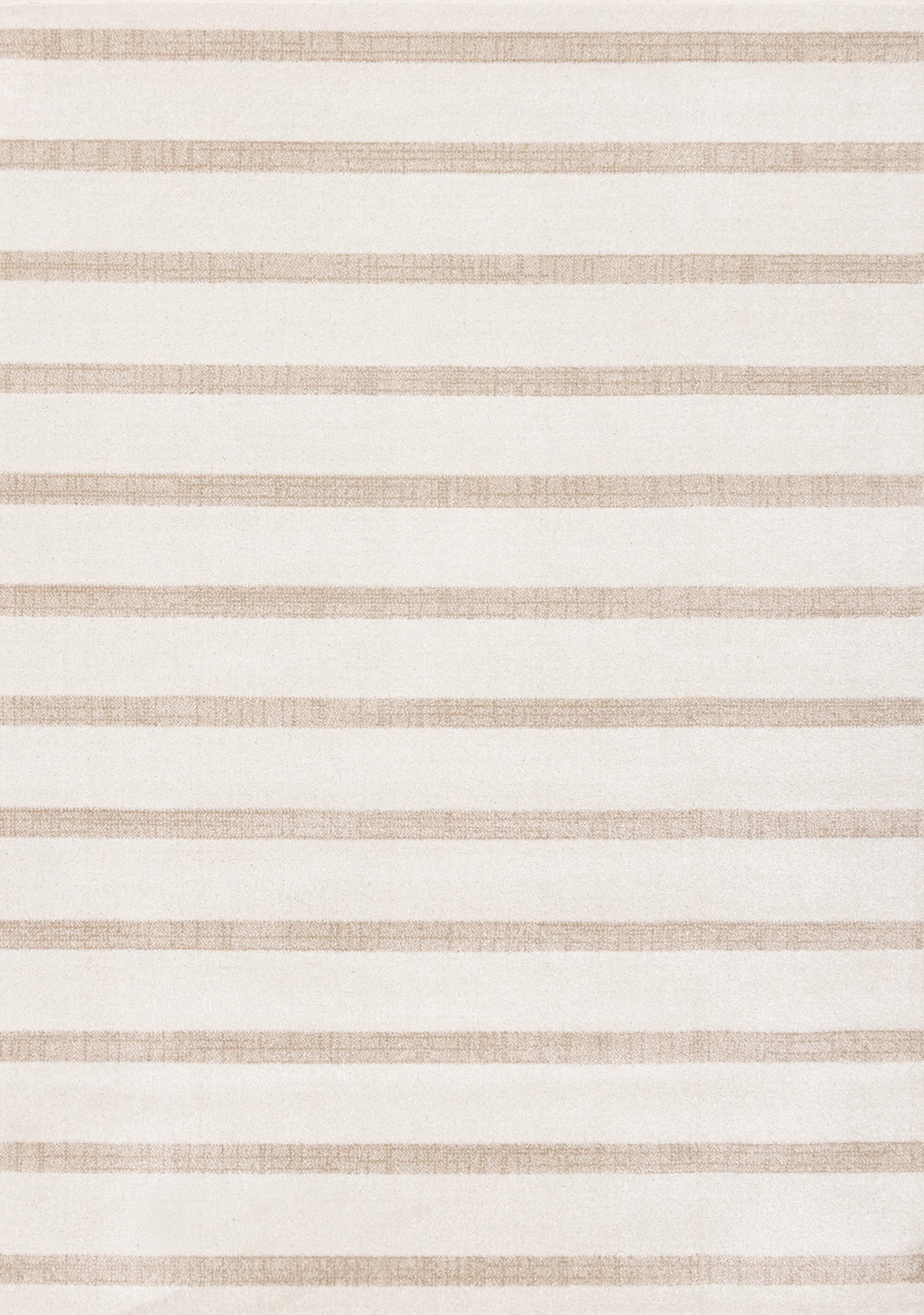 Wum Striped Machine Woven Polypropylene Area Rug in Beige/Cream | Wayfair North America