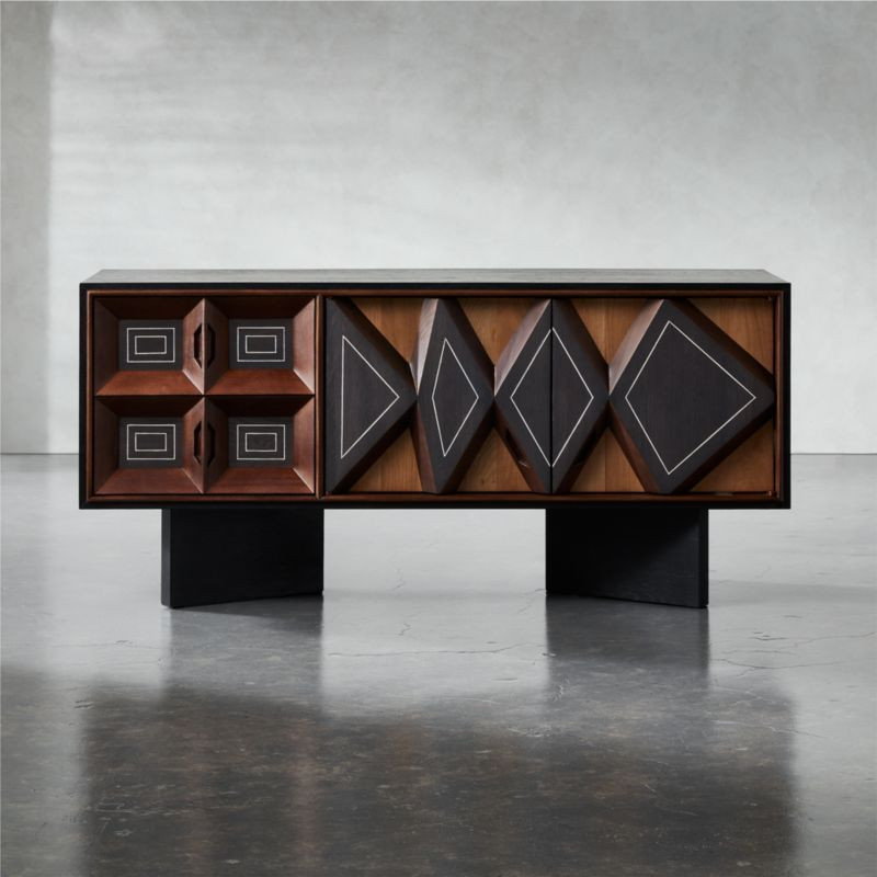 Paseo Wood Media Credenza + Reviews | CB2 | CB2