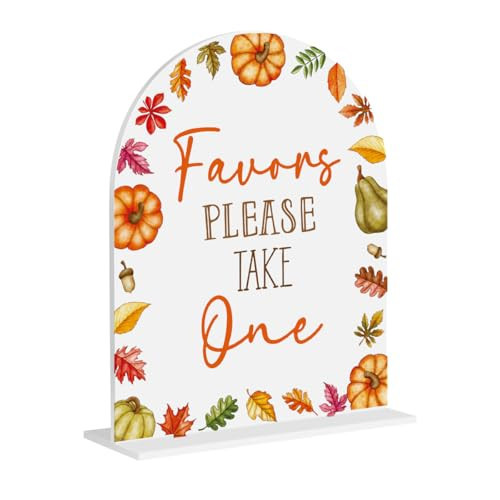 Fall Favor Sign Please Take One Sign for Wedding Fall Festival 8"x10" | Amazon (US)