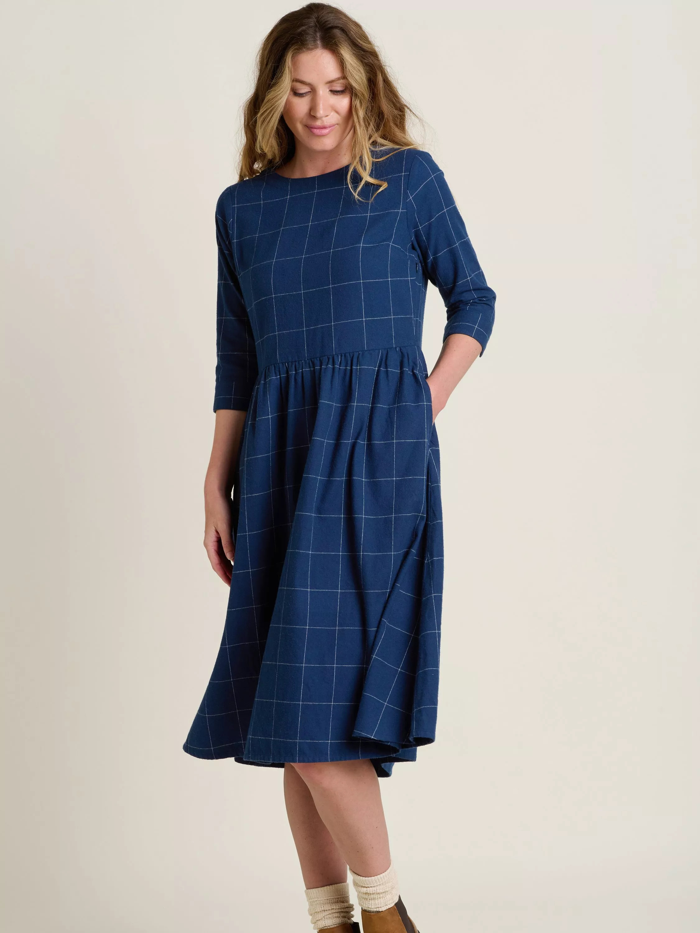 BrakeburnUpton Check Dress, Navy | John Lewis (UK)