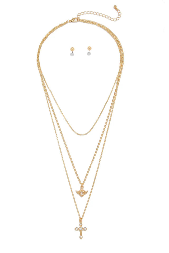 Miss Lola | Feeling Blessed Gold Layered Necklace | MISS LOLA