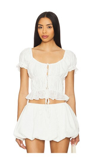 Tularosa Twyla Top in White. - size XL | Revolve Clothing (Global)