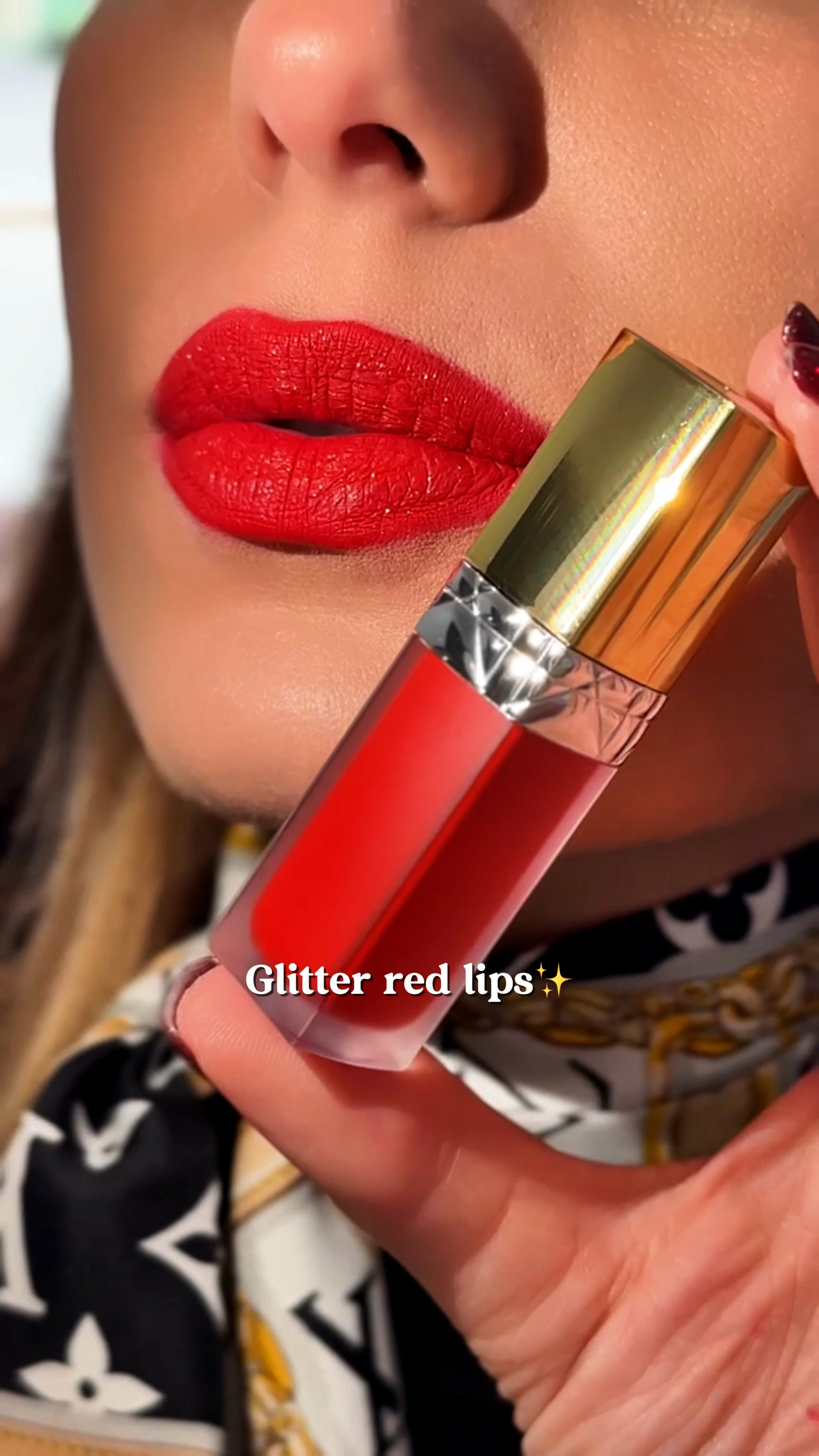 Glitter red lips❤️💋 

#LTKWatchNow #LTKBeauty #LTKHoliday