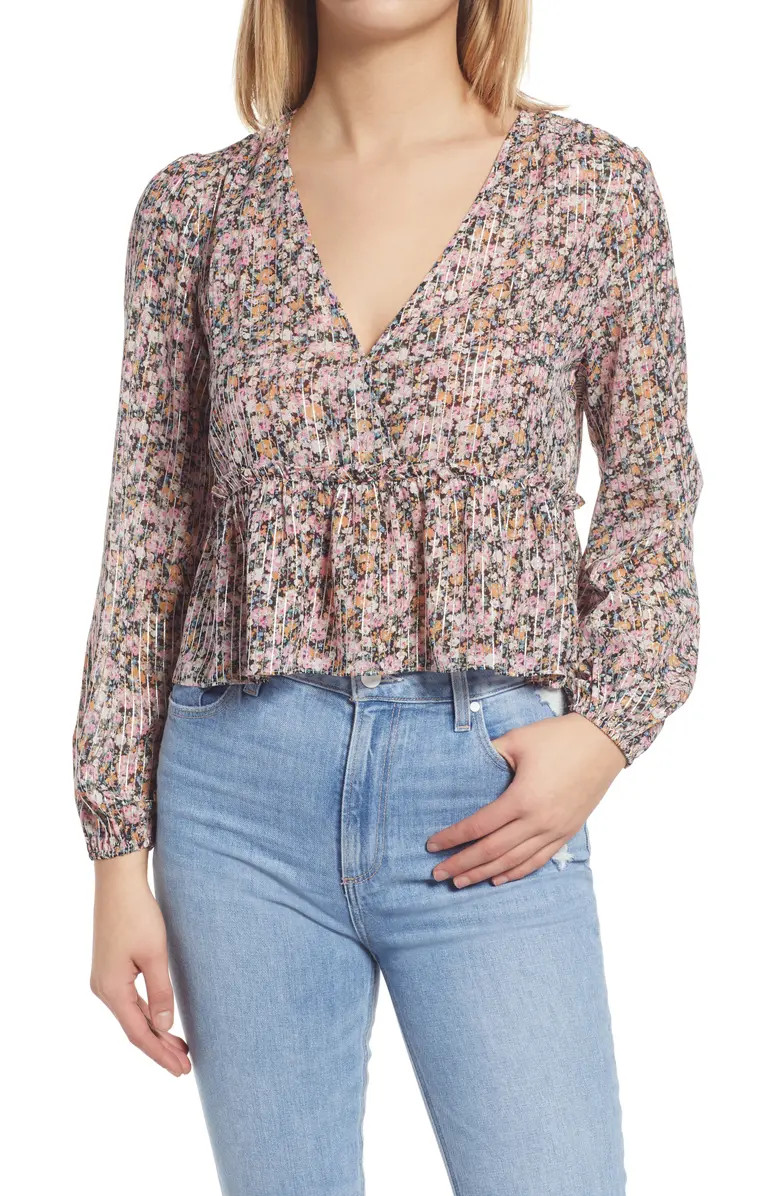 Lynwood Floral Peplum Top | Nordstrom