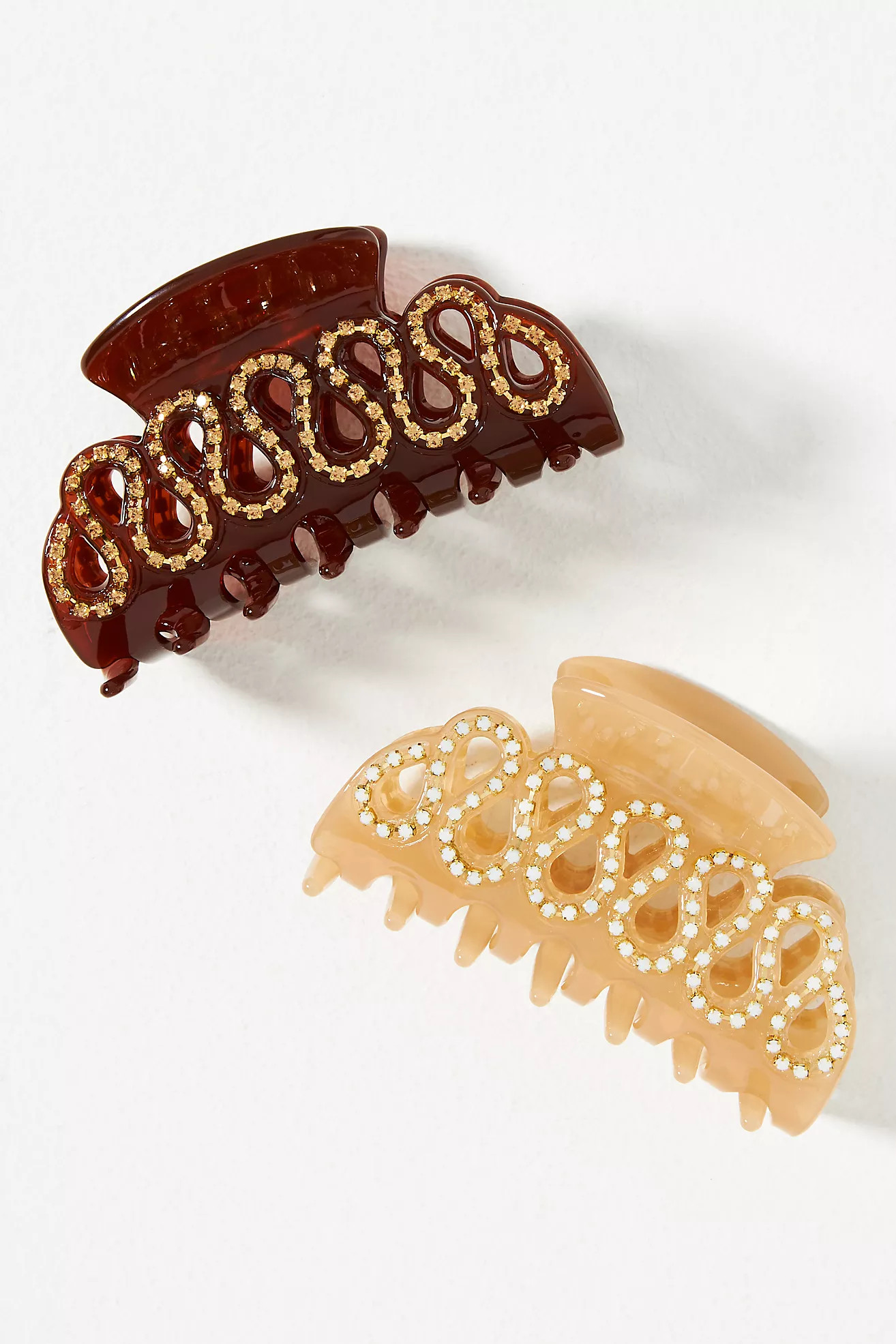 Western Embellished Hair Claw Clips, Set of 2 | Anthropologie (US)