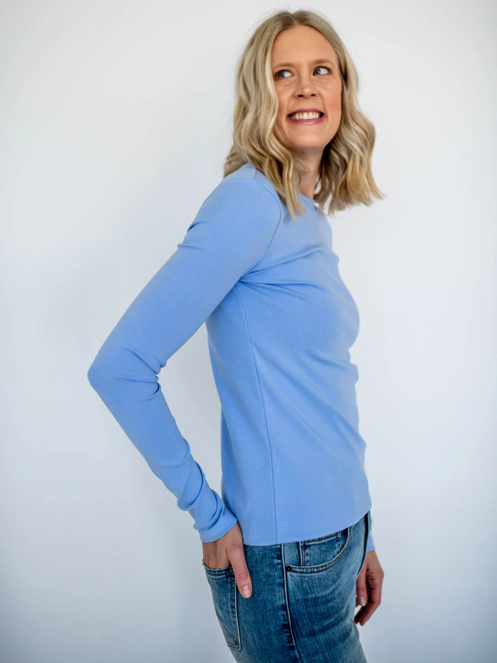 Crème de la Crème Tall Tee - Periwinkle | Amalli Talli