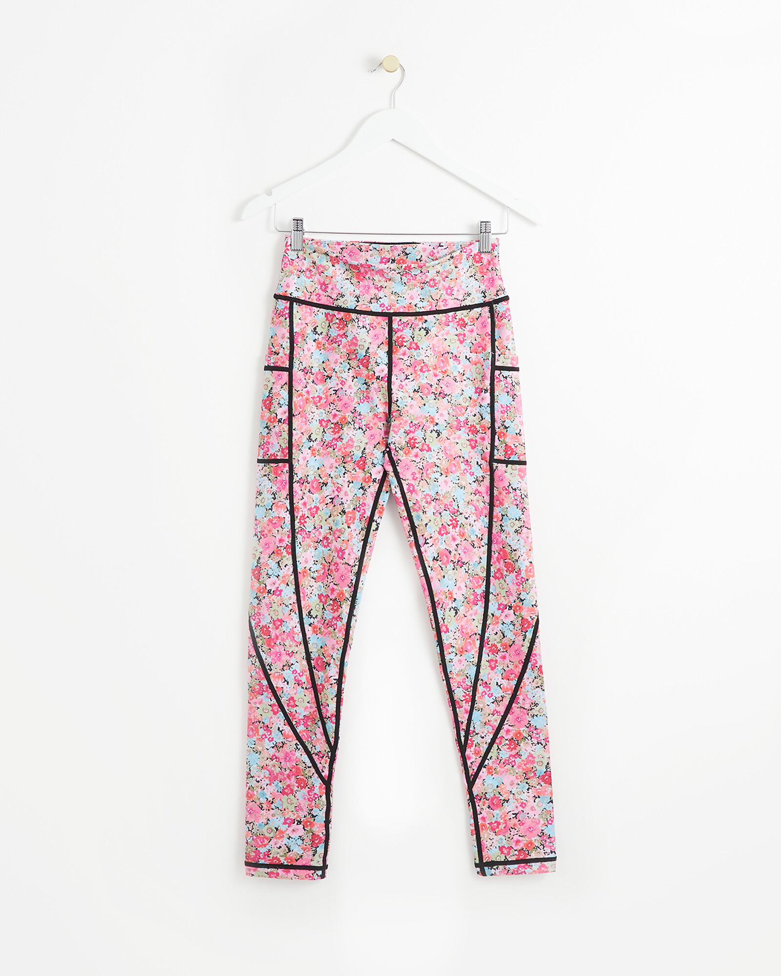 Active Dainty Daisy Floral Print Pink Sport Leggings | Oliver Bonas | Oliver Bonas (Global)