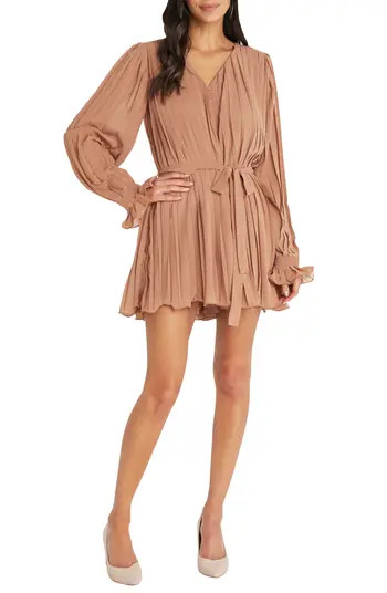 VICI Collection Pleated Long Sleeve Romper | Nordstrom | Nordstrom