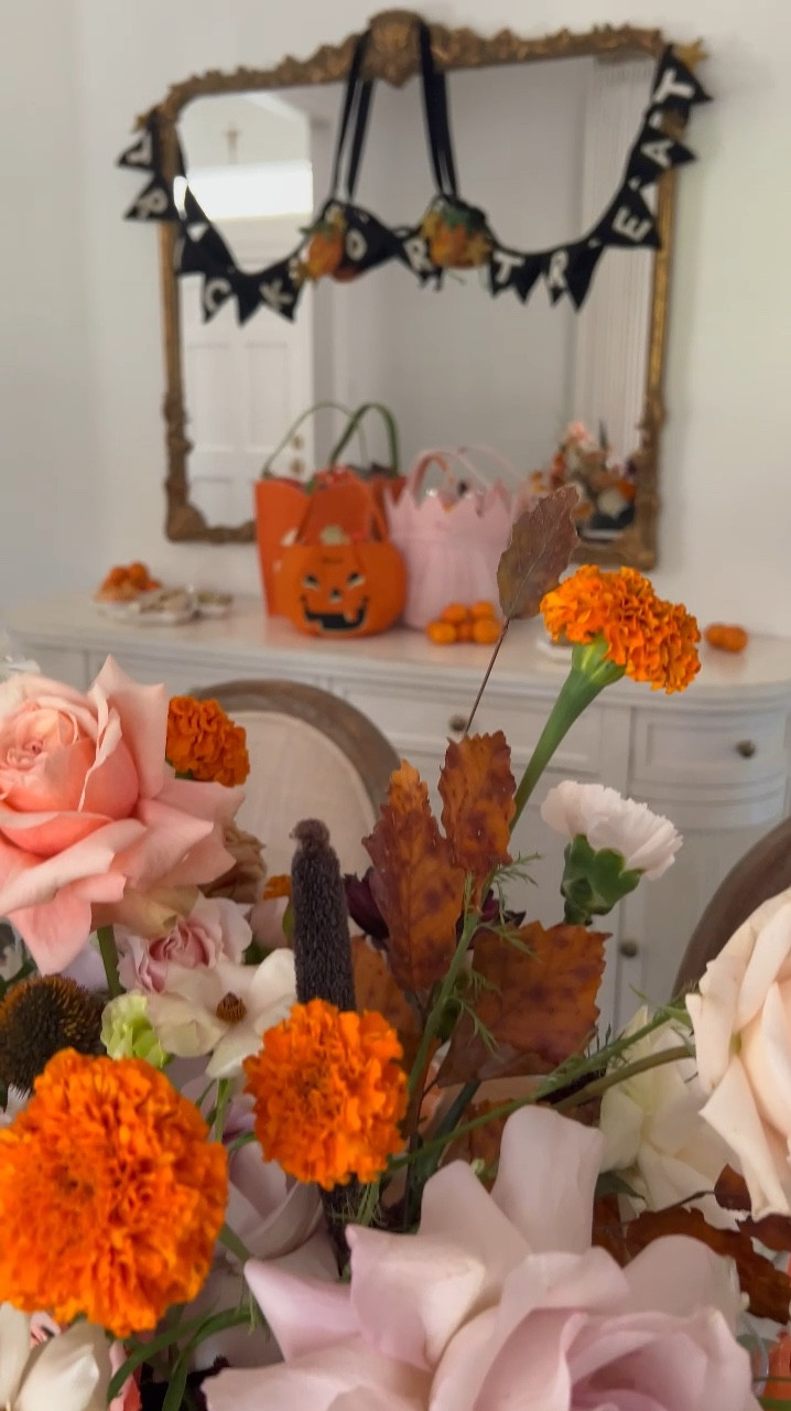 All treats and no tricks at this Halloween party 👻🎃 when setting up your table for a small festive kids lunch or for a large costume party.. there is no detail left unturned with this adorable @potterybarnkids and @riflepaperco Halloween collab! My absolute most favorite detail is having your little guest’s trick or treat bags customized with their names on it!  Then you can give them their own seat at the table and place them on the chairs to make them feel extra special, and really add to the decor. 🐈‍⬛🎃👻👸🏼 which trick or treat bag would you pick?

#LTKHome #LTKHalloween #LTKVideo