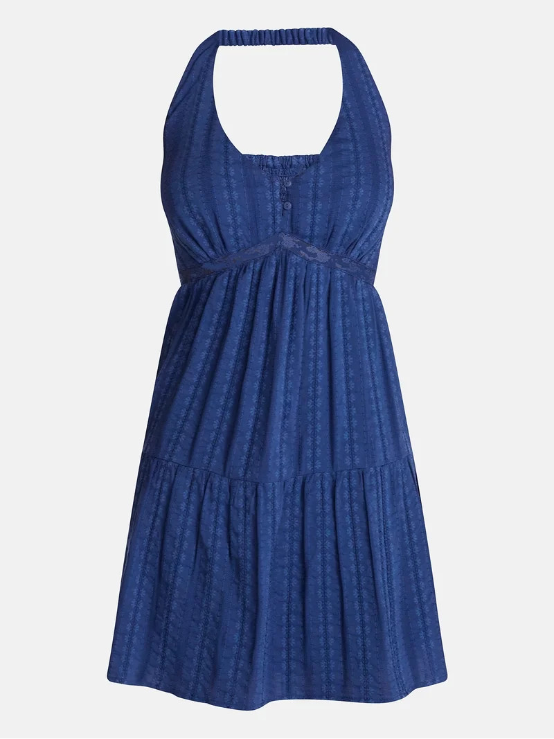 No Boundaries Halter Mini Dress, Women's XXS - XXL | Walmart (US)