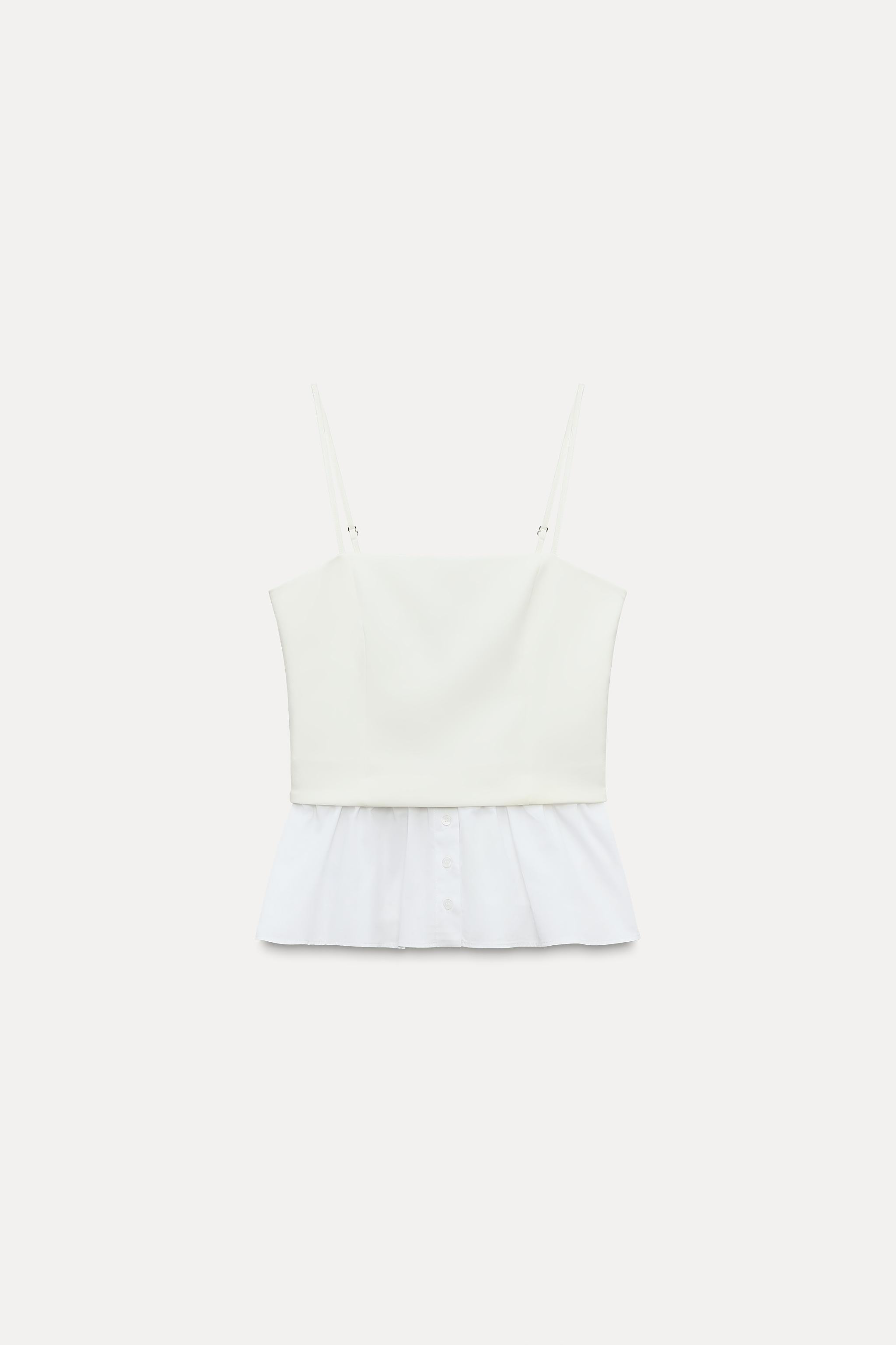 CONTRAST POPLIN TOP | Zara UK