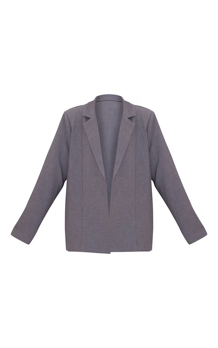 Charcoal Oversized Dad Blazer | PrettyLittleThing US