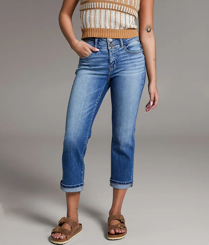 Payton Cuffed Stretch Capri Jean | Buckle