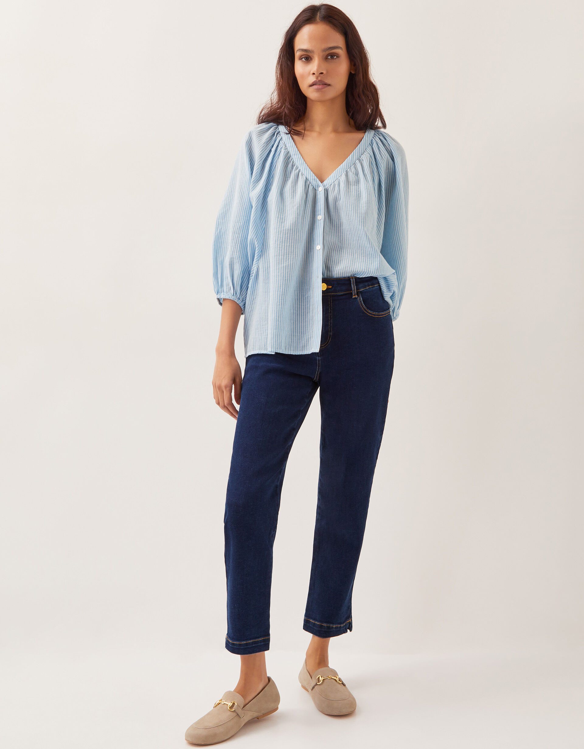 Safaia 7/8 Denim Jeans Blue | Monsoon (UK)