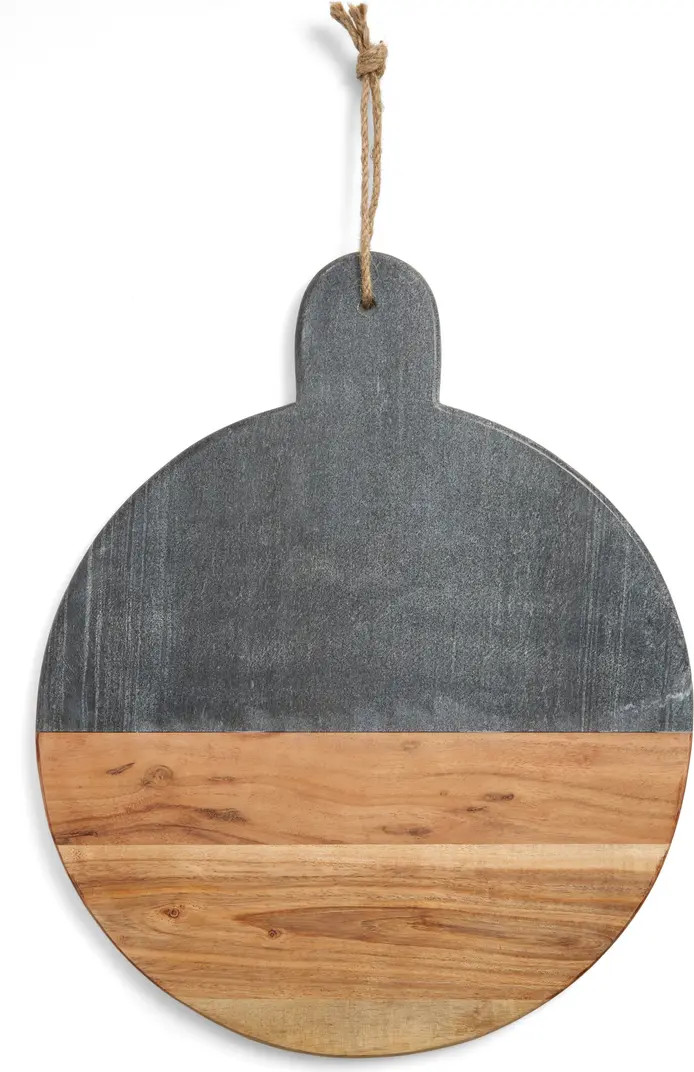 at Home Round Marble & Acacia Wood Serving Board | Nordstrom Rack