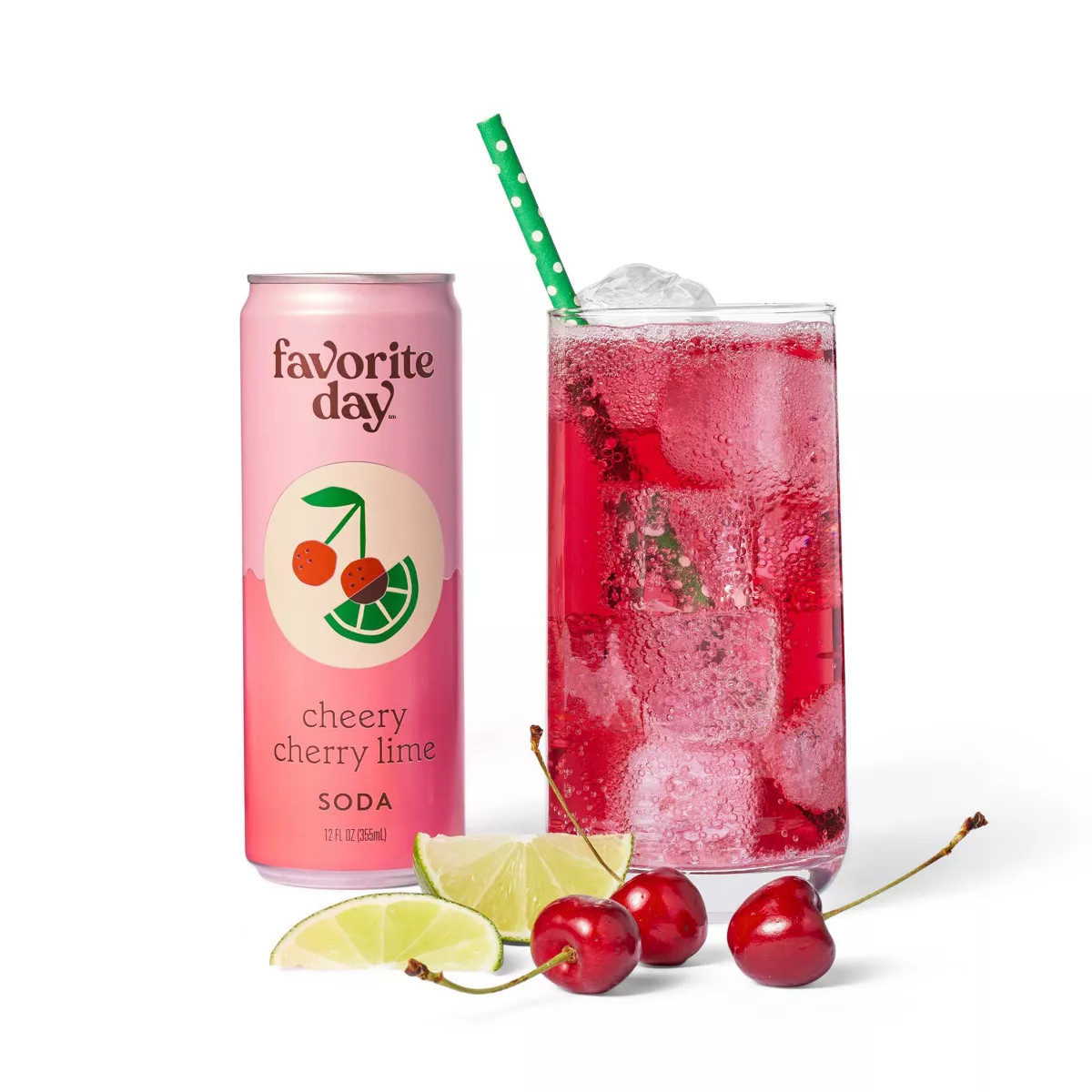 Cherry Limeade Soda - 6pk/12 fl oz Cans - Favorite Day™ | Target