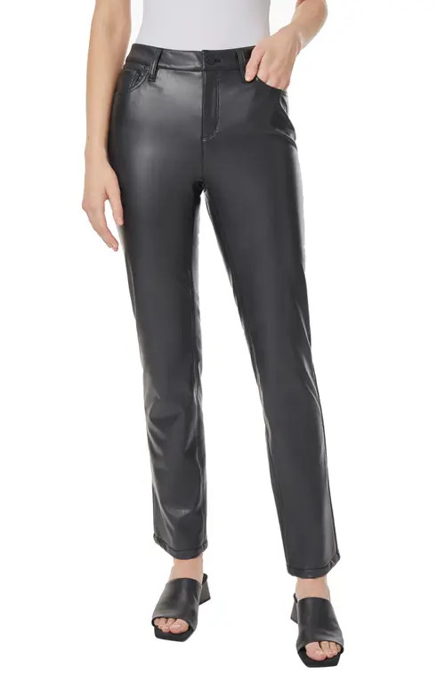 Jones New York Lexington Faux Leather Pants in Jones Black at Nordstrom, Size 8 | Nordstrom