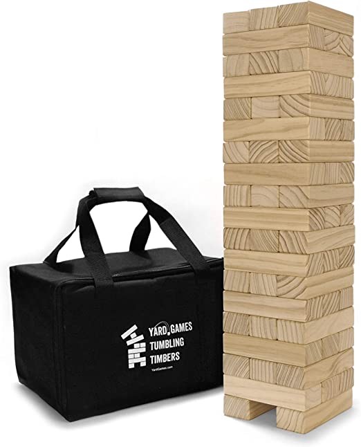 Amazon.com: Yard Games Large Tumbling Timbers with Carrying Case | Starts at 2-Feet Tall and Buil... | Amazon (US)