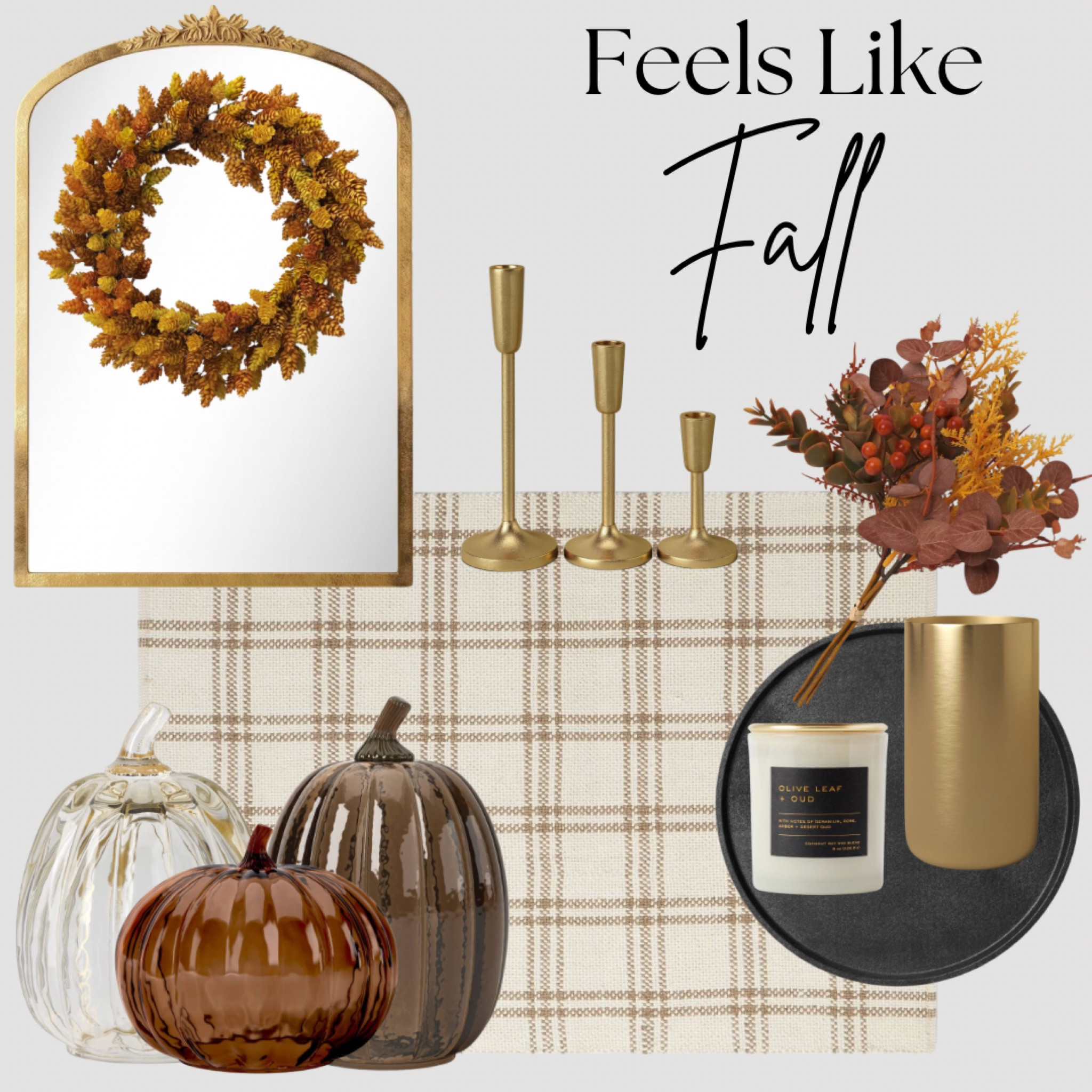Fall Home Inspo! Gold accents, glass pumpkins, fall candles, wreath, fall floral stems. #fallhome #falldecor #fallhomedecor #targethome #homedecor

#LTKSeasonal #LTKHome #LTKFallSale