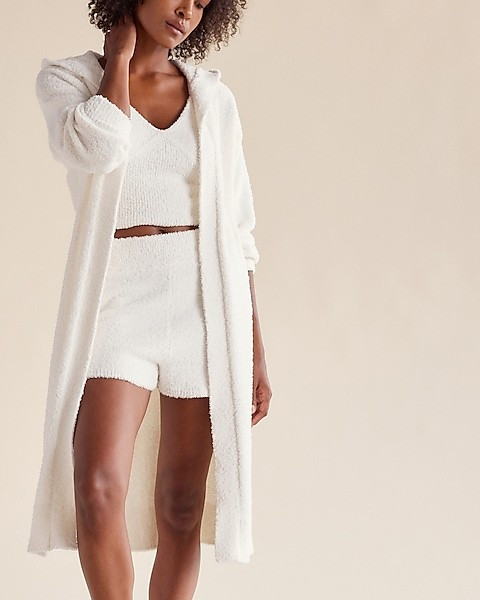 EDITION Cozy Teddy Hooded Duster Cardigan | Express