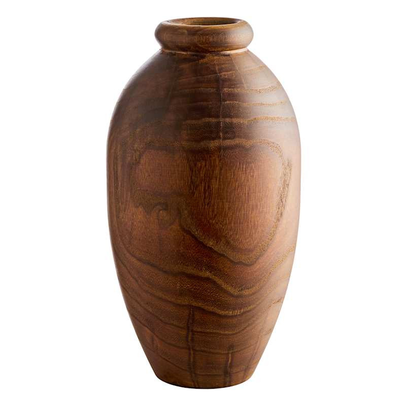 Brown Wooden Vase, 15" | At Home