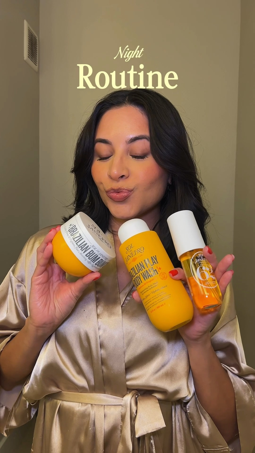 Nighttime routine featuring some of my faves 🫧🧖🏼‍♀️

Sol de Janiero, night time , skin care 

#LTKBeauty