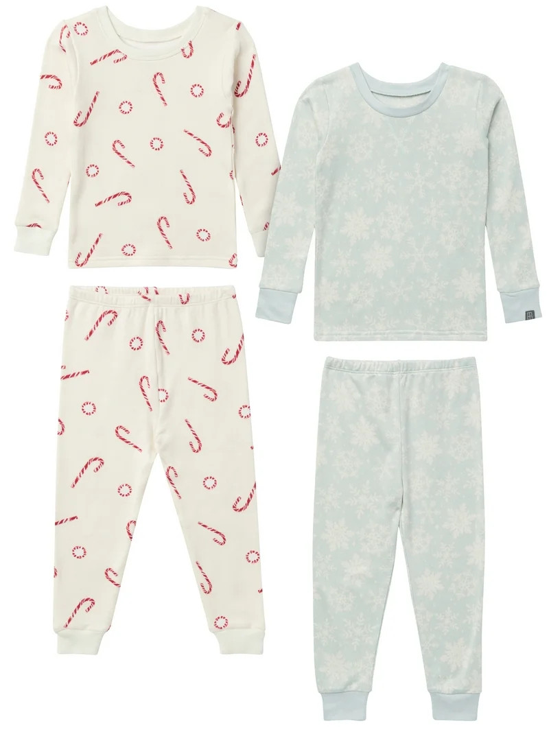 Modern Moments by Gerber Christmas Pajamas, 4-Piece, Sizes 12 Months - 5T - Walmart.com | Walmart (US)