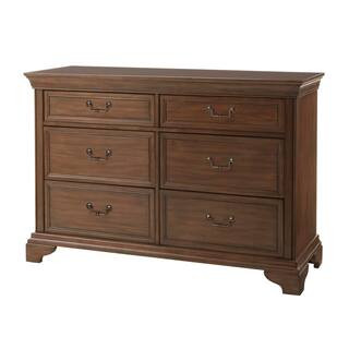 Home Decorators Collection Beckford Walnut Brown Finish 6 Drawer Wood Dresser 05562 - The Home De... | The Home Depot