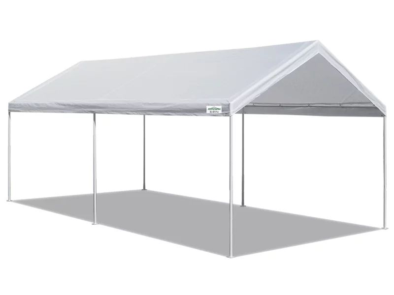 Caravan Canopy Domain Basic 10'x20' Metal & Polyester Carport Shelter | Walmart (US)