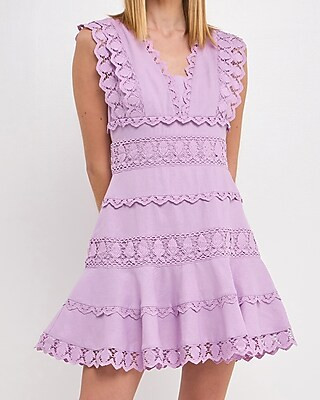 Endless Rose Lace Trim Dress | Express