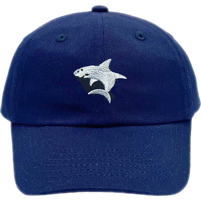 Shark Baseball Hat, Navy | Maisonette