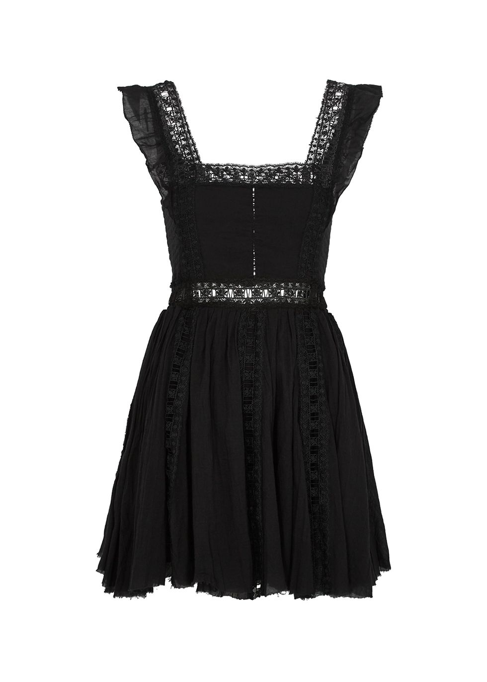 Verona black cotton mini dress | Harvey Nichols (Global)
