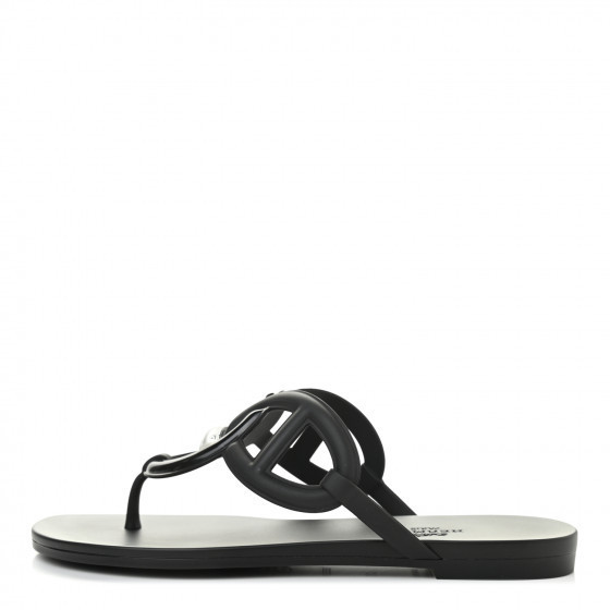 HERMES

Rubber Womens Egerie Sandals 36 Black | Fashionphile