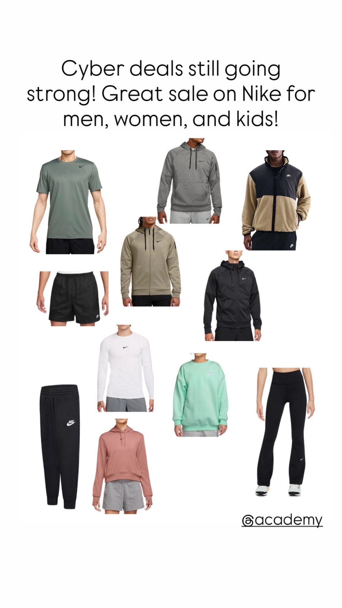 Cyber deal on men’s, women, and kids Nike apparel and shoes! 

@academy 



#LTKActive #LTKGiftGuide #LTKFindsUnder100