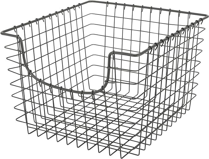 Amazon.com - Spectrum Diversified Scoop Wire Basket, Vintage-Inspired Steel Storage Solution for ... | Amazon (US)