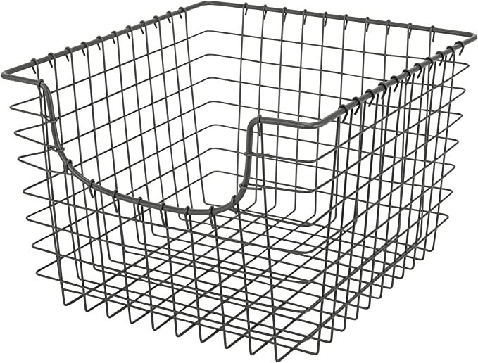 Amazon.com - Spectrum Diversified Scoop Wire Basket, Vintage-Inspired Steel Storage Solution for ... | Amazon (US)