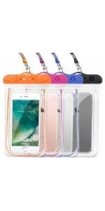 Amazon.com: Waterproof Phone Pouch, 4 Pack F-color Clear Waterproof Phone Case Dry Bag Compatible... | Amazon (US)