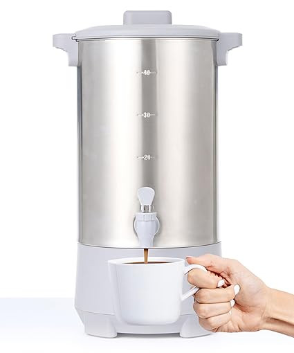 SYBO 45Cup Coffee Urn, Commercial Grade Stainless Steel Percolate Coffee Maker, Removable Filter,... | Amazon (US)