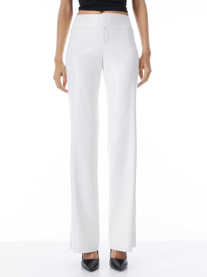 OLIVIA VEGAN LEATHER BOOTCUT PANT | Alice + Olivia