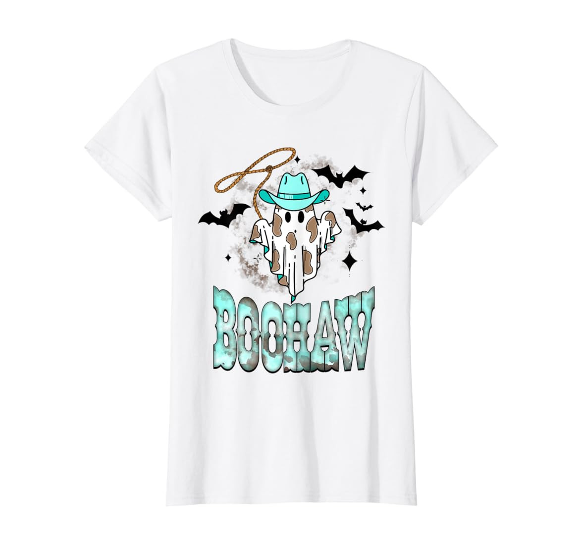 Funny Western Halloween Retro Boohaw Ghost Women Men Kids T-Shirt | Amazon (US)