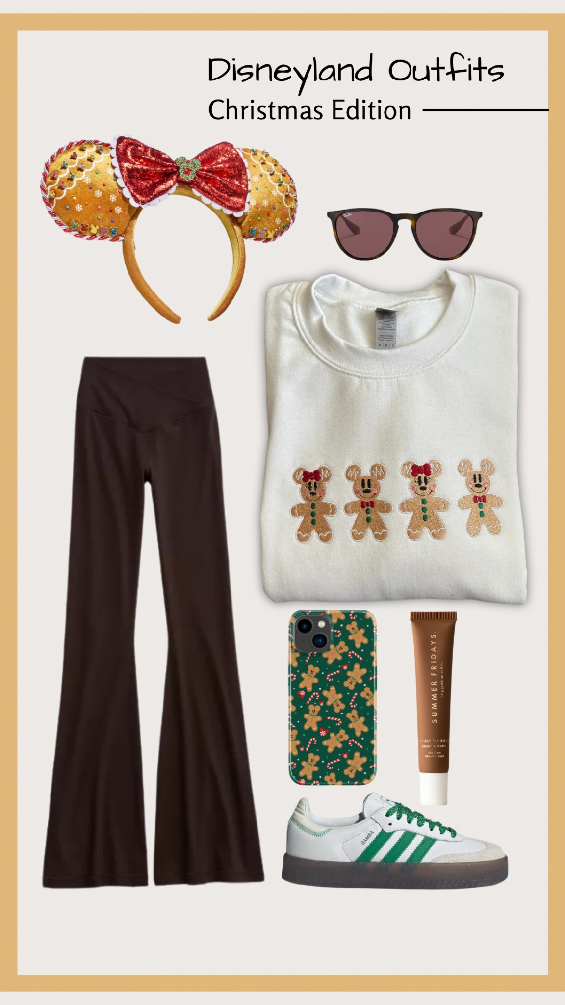 Cozy up for the holidays in this festive gingerbread sweater and Disney ears! Perfect for moms who want to stay comfy and cute this Christmas season. 🎄✨ #DisneyStyle #MomLife #HolidayOutfit 

#LTKHoliday #LTKTravel #LTKFamily #LTKHoliday