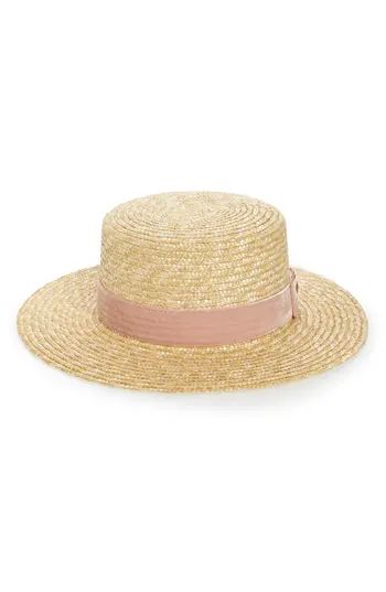 Women's Lack Of Color Pink Velour Straw Hat - | Nordstrom